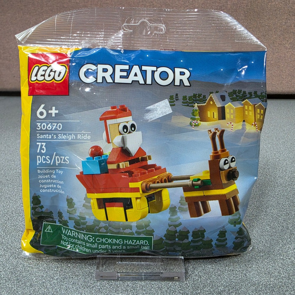 LEGO Creator Santa's Sleigh‎ Ride Kids OS Red New 30670 Polybag 73 Pcs Holiday